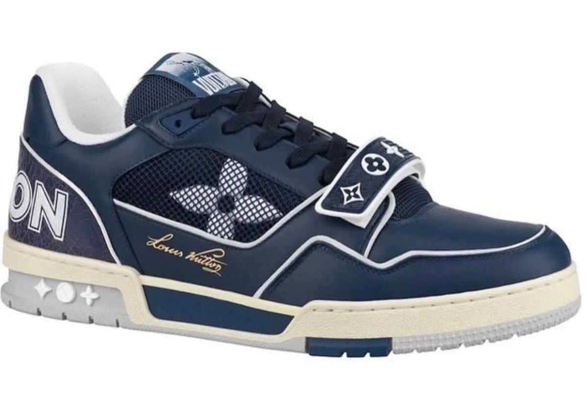 Louis Vuitton LV Trainer Navy Mesh – Tenisshop.la