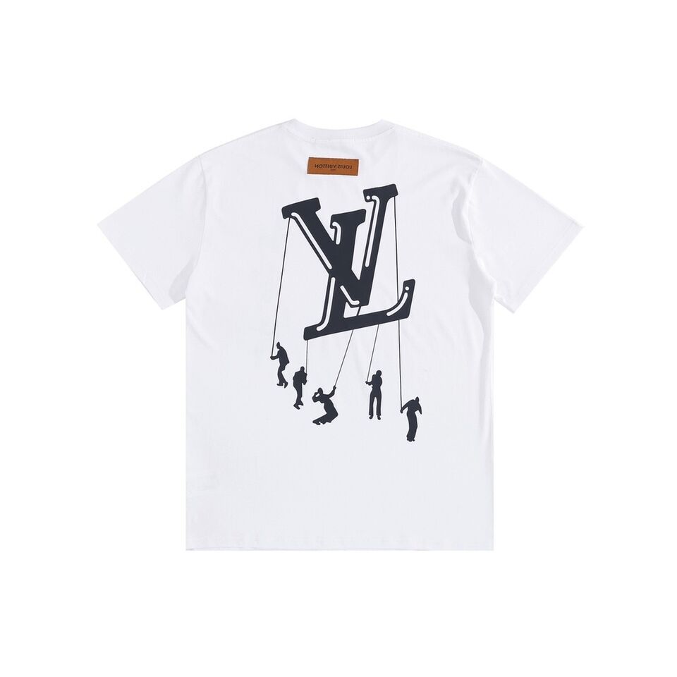 Louis Vuitton Print T Shirt Black / Grey