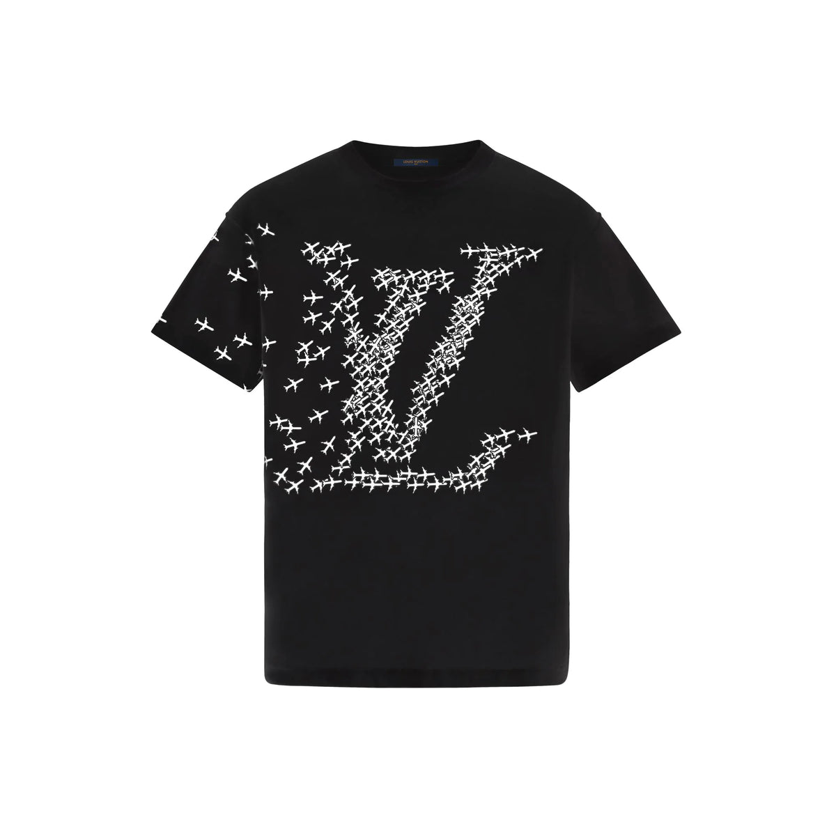 Louis Vuitton Airplane Sketch Print T-Shirt Black