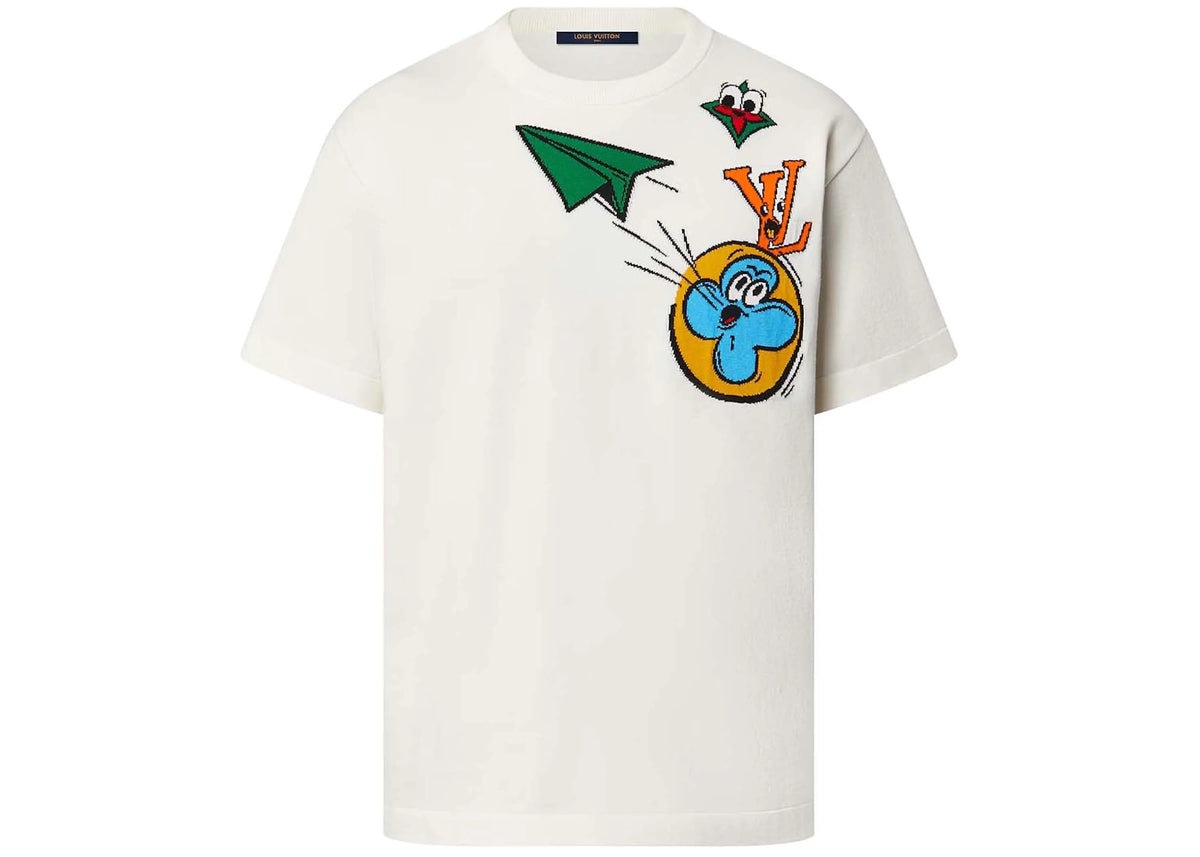 Louis Vuitton Monogram Comics Intarsia Short-Sleeved Crewneck