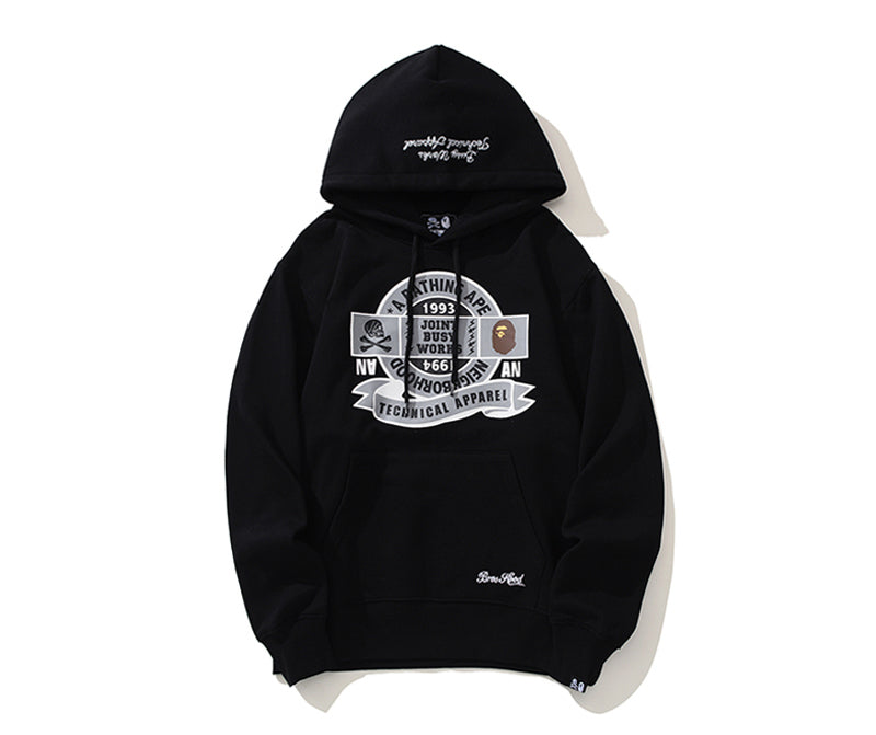 BAPE x Neighborhood Relaxed Fit Pullover Hoodie Black – Tenisshop.la