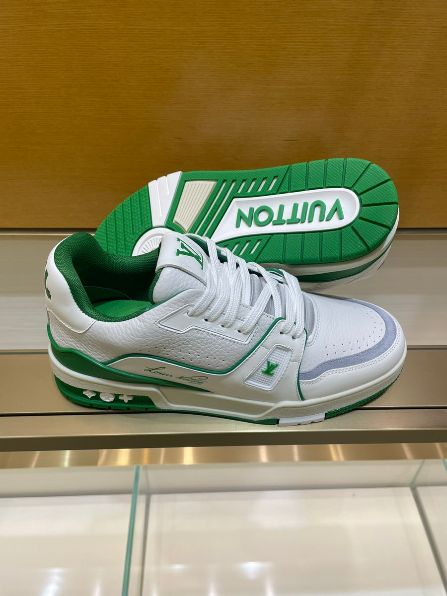 SALEOFF Louis Vuitton Trainer #54 Signature Green White Sneaker - USALast