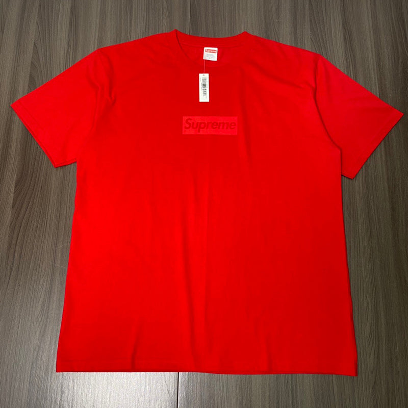 Supreme box cheap logo tee red