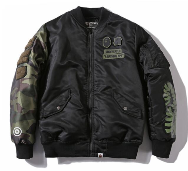 BAPE Undefeated Woodland Camo Sleeve Capsule Shark MA1 Bomber