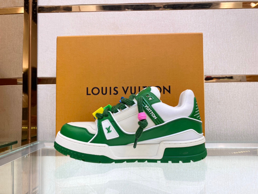 Louis Vuitton LV Trainer Green Black – Tenisshop.la