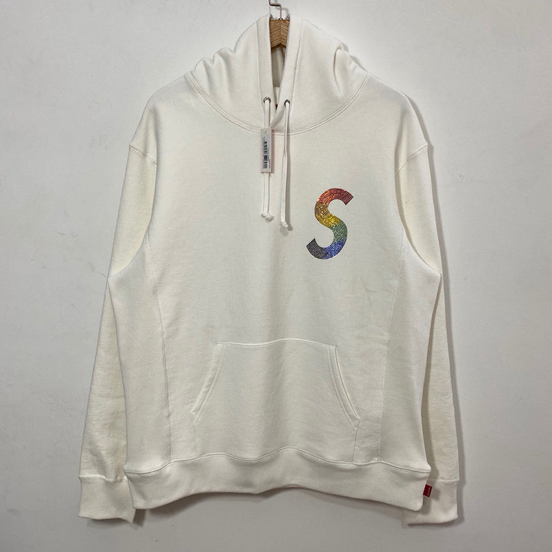 Supreme Swarovski S Logo Hooded Sweatshirt White – Tenisshop.la
