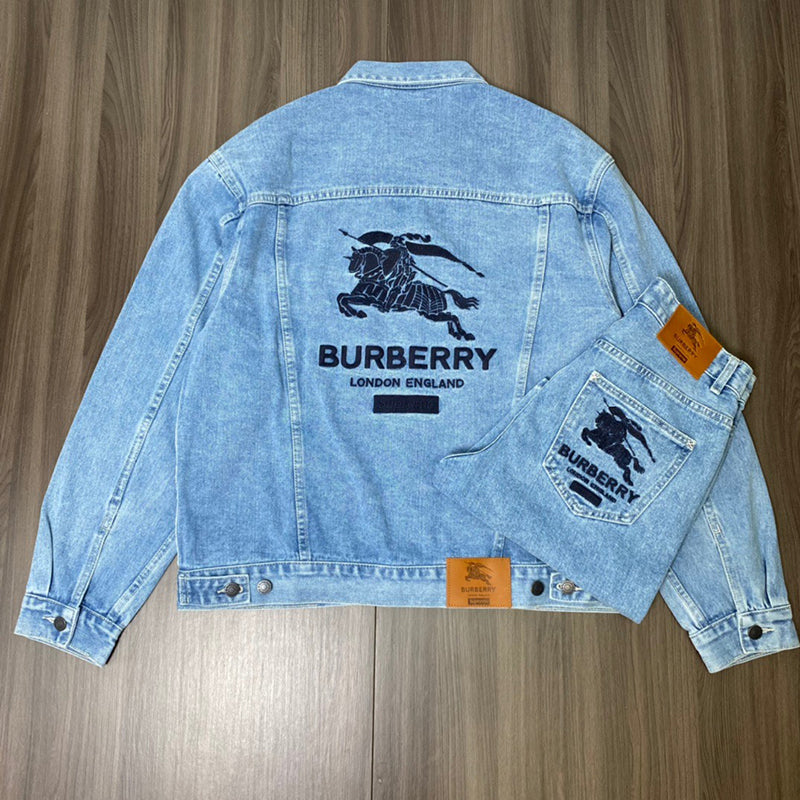 Burberry/Supreme denim work jacket in use : r/supremeclothing