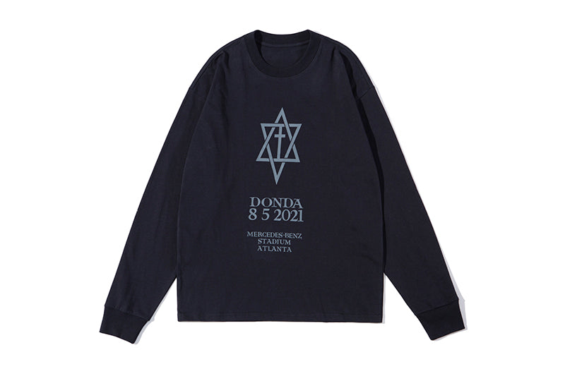 Kanye West DONDA August 5 Listening Event L/S T-shirt Black