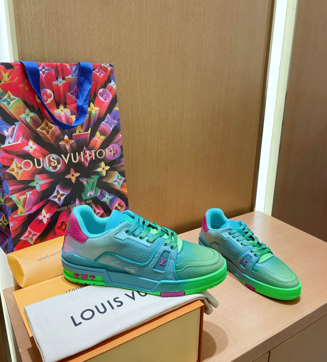 Louis Vuitton® LV Trainer Sneaker Green. Size 10.0 in 2023