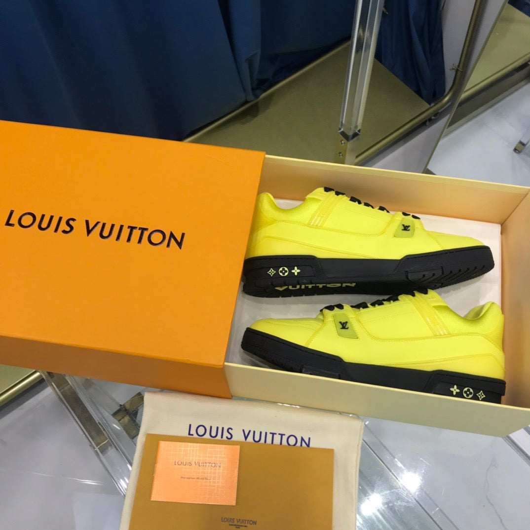 Louis Vuitton Trainer Sneakers “Black-Yellow” Available in Surulere -  Shoes, Kunleski Luxuries