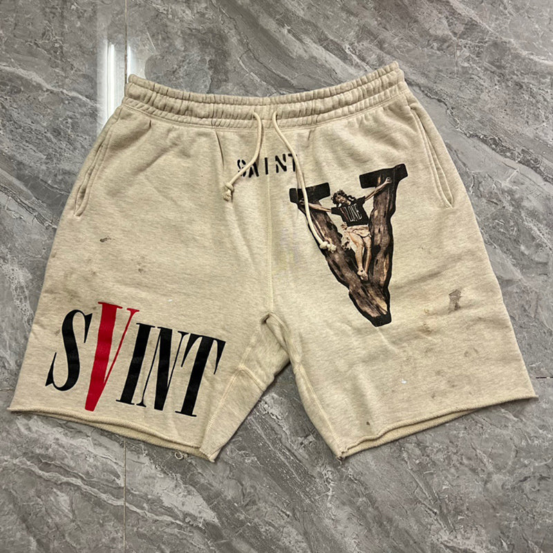 Saint Mxxxxxx x VLONE Sweat Shorts White