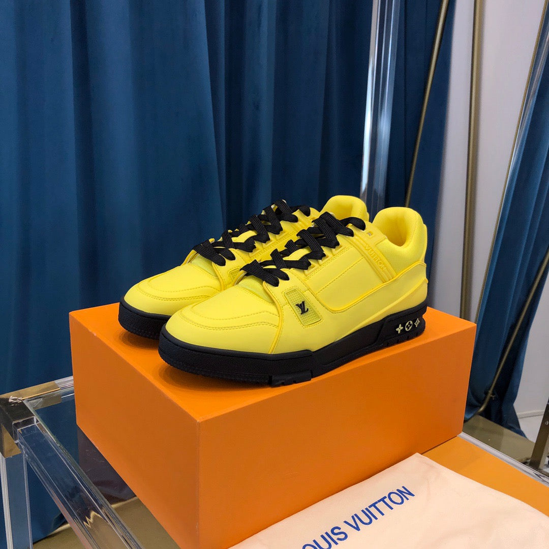 Louis Vuitton Trainer Sneakers “Black-Yellow” Available in Surulere - Shoes,  Kunleski Luxuries