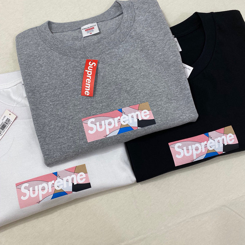 supreme box logo crewneck cardinal sweat emilio pucci tee Medium M