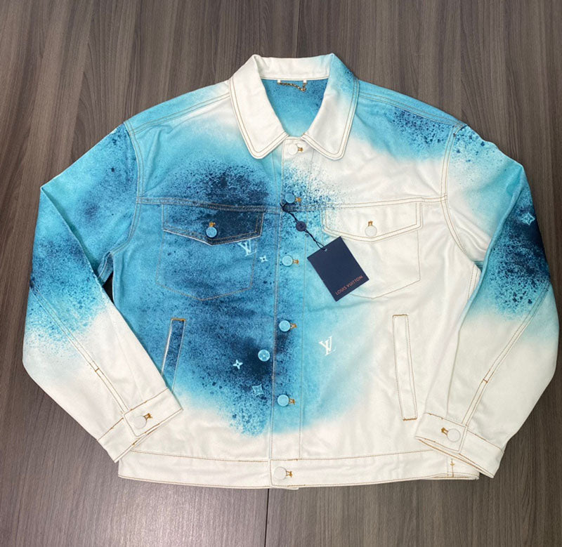 blue and white louis vuitton jacket