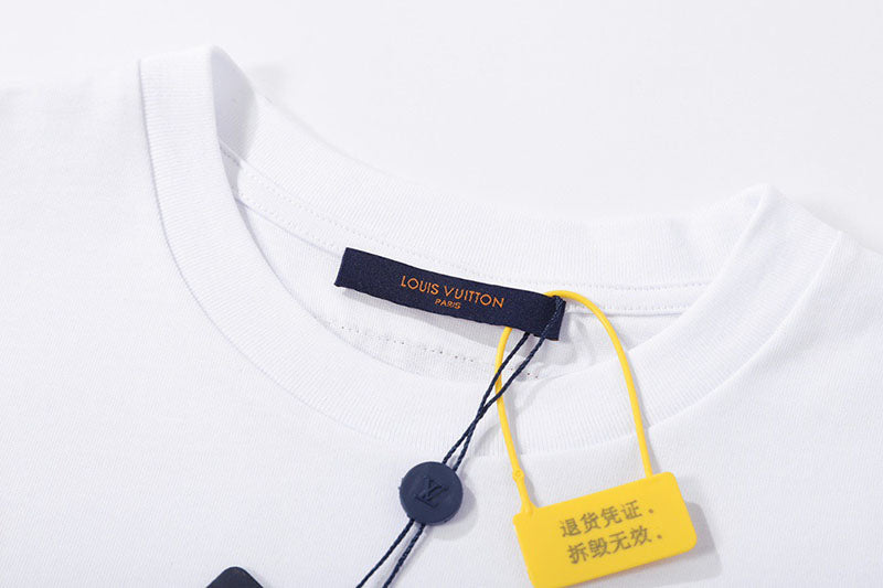 Louis Vuitton LV Logo T Shirt Light Blue – Tenisshop.la