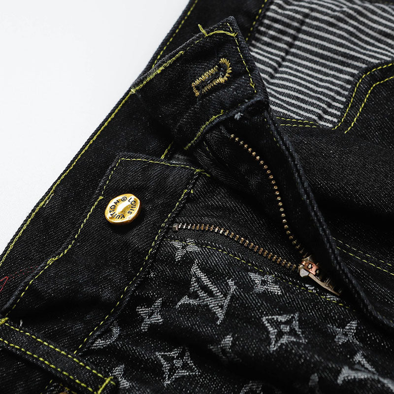 Louis Vuitton Monogram Patchwork Denim Jeans
