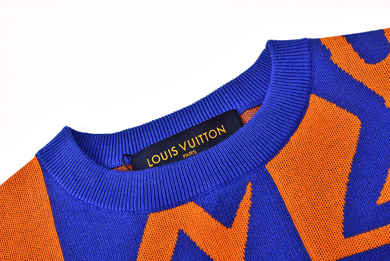 Louis Vuitton Jazz Flyers Short Sleeved Knitwear Tee Shirt multicolor sz M