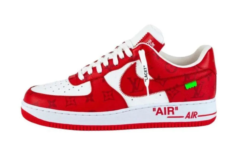 Louis Vuitton Air Force 1 Low By Virgil Abloh White/Red 11US