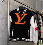 Louis Vuitton LV Varsity Jacket Black Orange