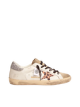 Golden Goose Super-Star LTD sneakers with leopard-print crystal star and silver-colored crystal heel tab