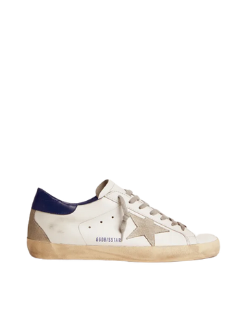 Golden Goose Super-Star with suede star and blue heel tab