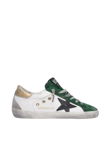 Golden Goose Super-Star White and green