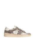 Golden Goose Stardan White leather and silver glitter