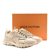 Louis Vuitton  Metallic Canvas Mesh Mens LV Runner Tatic Beige