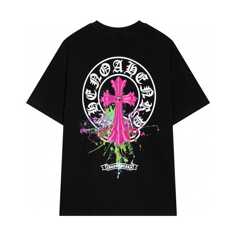 Chrome Hearts - Logo Cross Splash Color T-Shirt Black