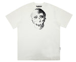 Palm Angels Skull Print Back Logo T-Shirt White & Black