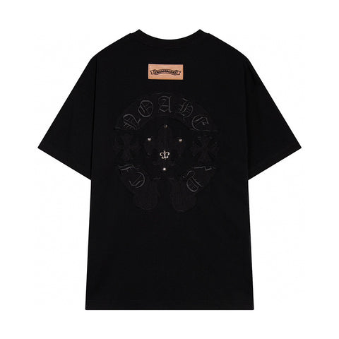 Chrome Hearts - Horseshoe Logo + Fleur de Lis Pin T-Shirt Black