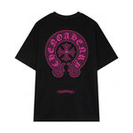 Chrome Hearts - Horseshoe Pink Cross Fleur Pin T-shirt Black