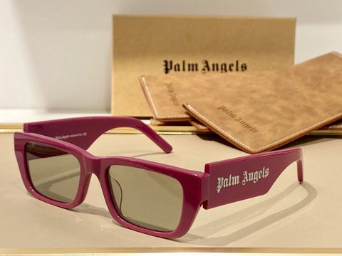 Palm Angels Palm Rectangle Frame Sunglasses Bordeaux