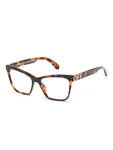 Off-White Eyewear butterfly-frame Glasses Havana