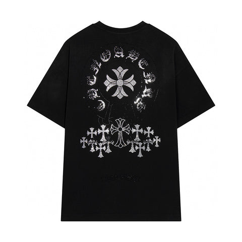 Chrome Hearts - Horseshoe Logo Multi Cross T-Shirt Black