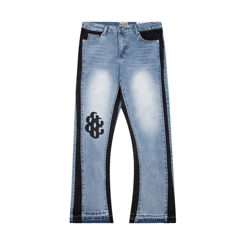 Gallery Dept. 'G' Patch Bronco Flare Straight-Leg Jeans - Blue