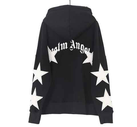 Palm Angels star-patch cotton hoodie