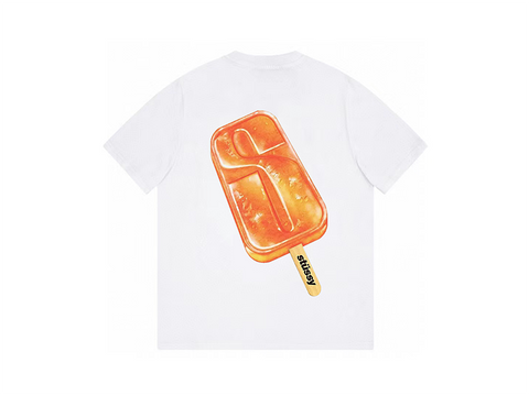 Stussy Popsicle T-Shirt White/Orange