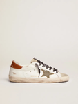 Golden Goose Super-Star LTD with olive-green canvas star and tan leather heel tab