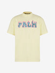 Palm Angels Flames Vintage T-Shirt  Yellow