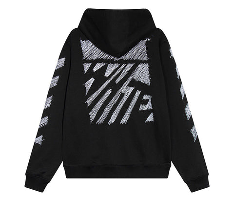 Off-White Scribble Diag-print Cotton Hoodie