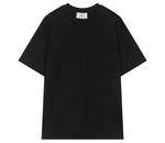 AMI Paris logo-patch Cotton T-shirt Black