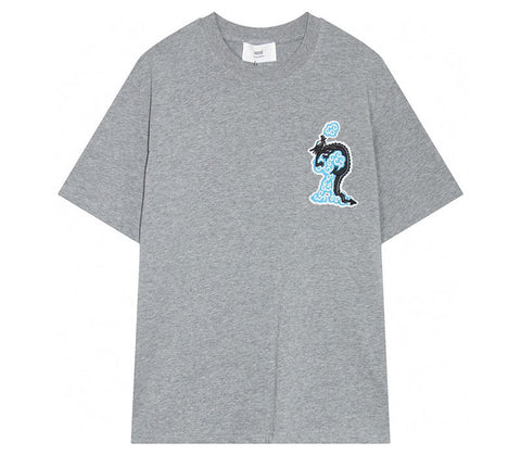 Ami Paris Dragon-Logo T Shirt Grey