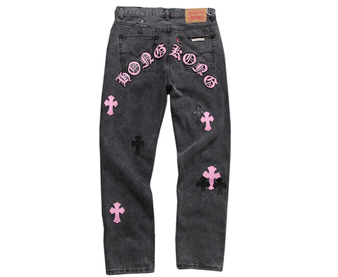 Chrome Hearts Hong Kong Pink Levi's Cross Patch Jeans