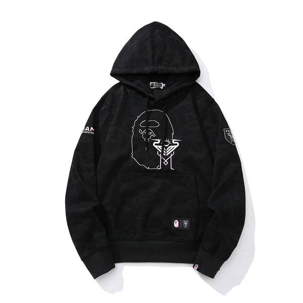 BAPE x Inter Miami CF Camo Pullover Hoodie Black – Tenisshop.la