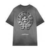 Chrome Hearts - Cross Logo Washed T Shirt Grey