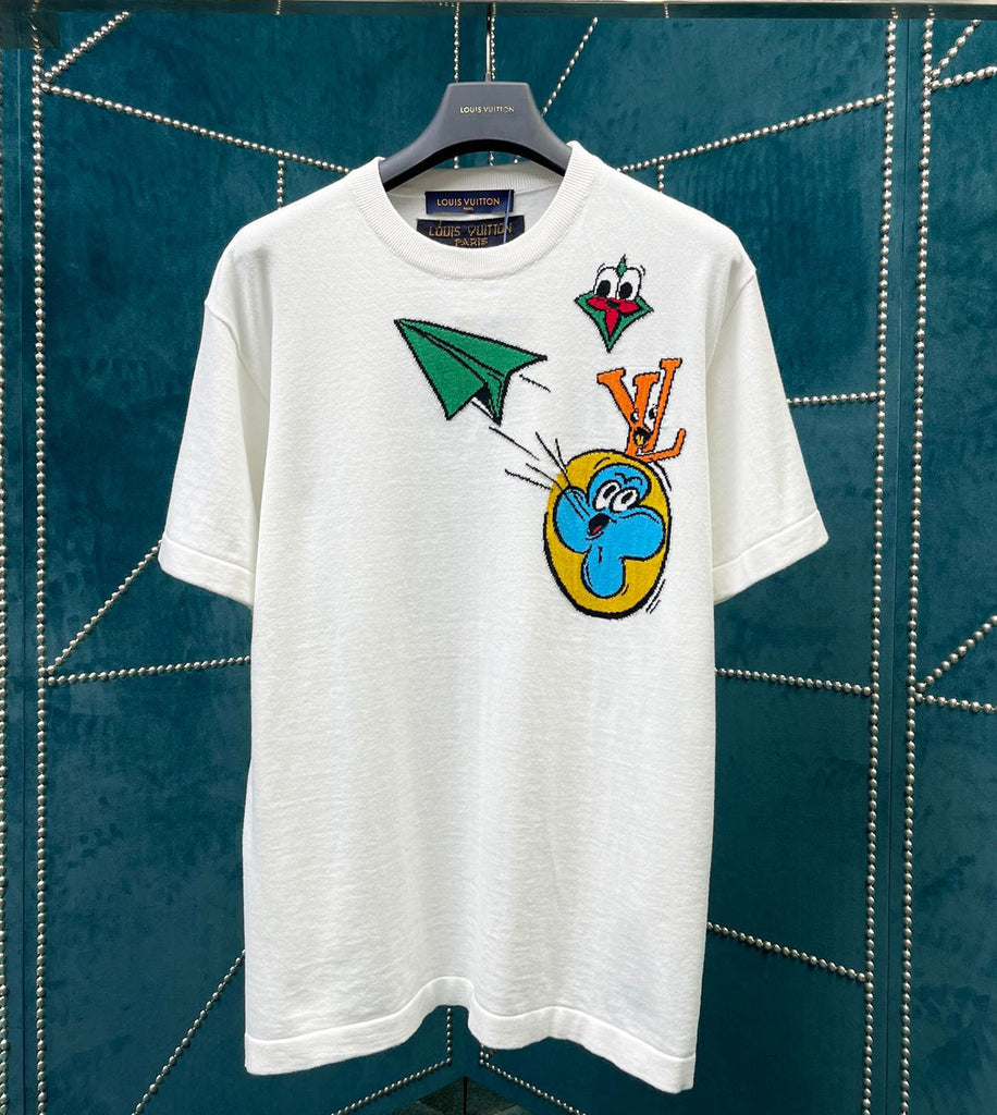 Louis Vuitton Monogram Comics Intarsia Short-Sleeved T-shirt size