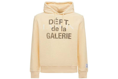 Gallery Dept. x Lanvin Logo Washed Cotton Relaxed Hoodie Breige