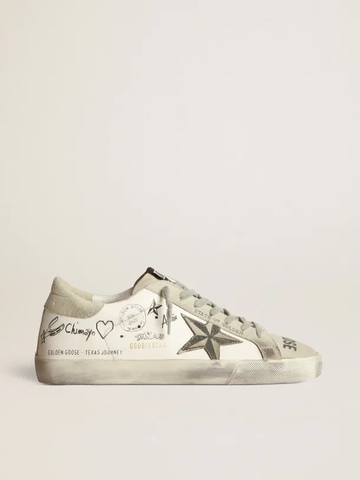 Golden Goose Super-Star sneakers with Texas graffiti
