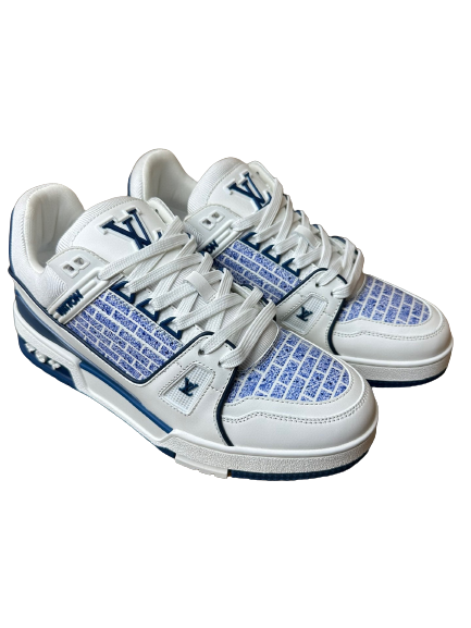 Louis Vuitton, Shoes, Louis Vuitton Blue White Trainer Azur